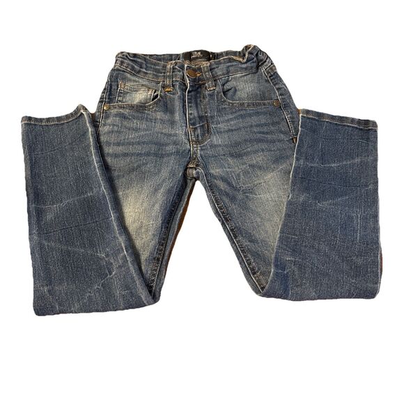 True Indigo Boy's Size 8 Blue Medium Wash Denim Slim Jeans Adjustable Waist - Picture 1 of 8